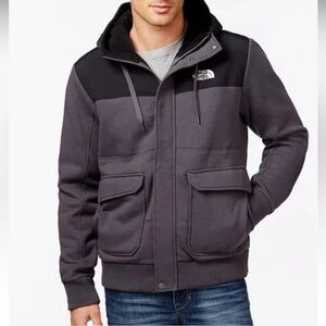 THE NORTH FACE Hoodie Mens M Rivington Full Zip Snap Fleece Sweatshirt Jacket